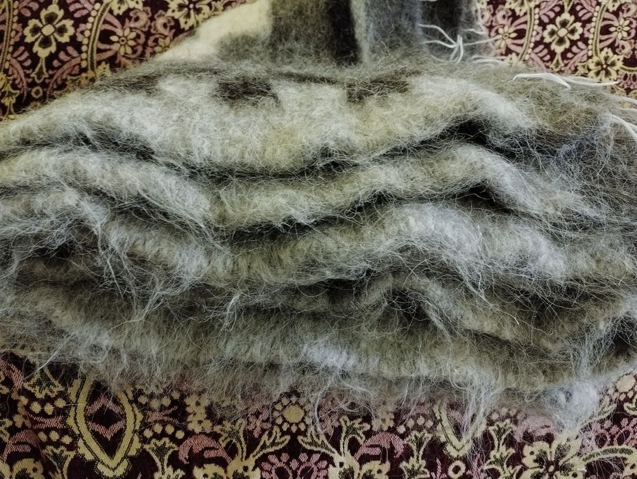 Карпатський Теплий плед шерстяний гуцулький ліжник з овечої шерсті Ліж