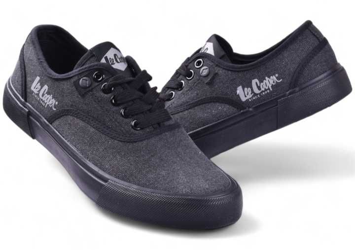 Buty Męskie Sportowe Lee Cooper Klasyczne Trampki czarne -2150 r.40