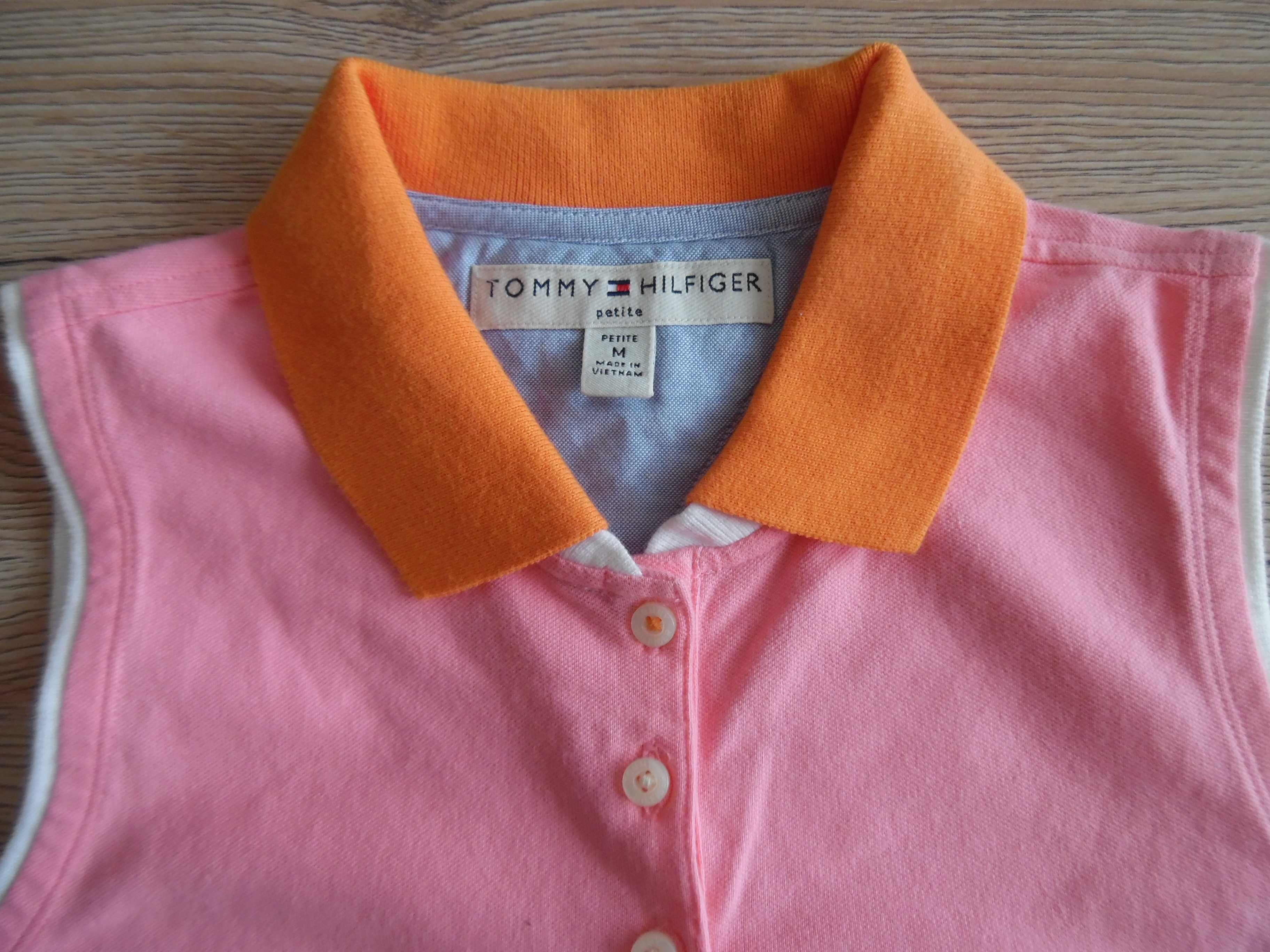 38 M bluzeczka koszulka polo Tommy Hilfiger róż/orange