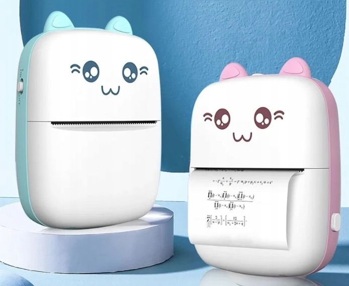 Drukuś Mini Drukarka Termiczna Przenośna Zabawka dla dzieci - Różowy