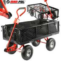 MAR-POL Wózek Ogrodowy Transportowy Rozkładany 400kg+Wkład Materiałowy