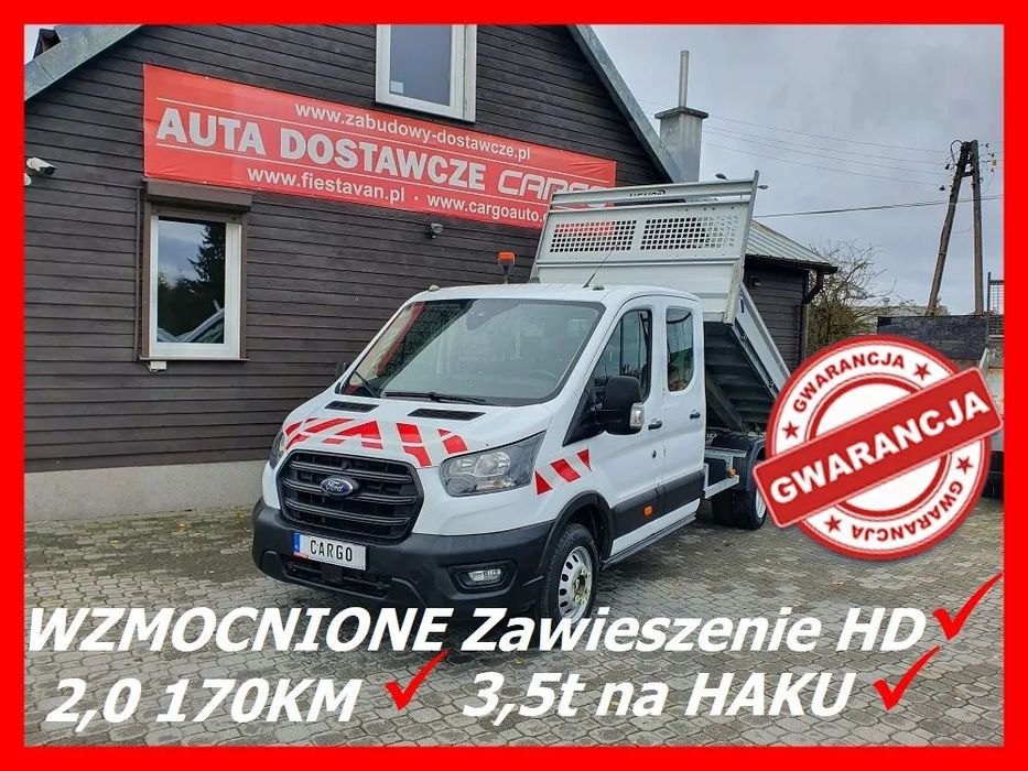 Ford TRANSIT 3,5t na Haku  Doka Brygadowy 170KM Wywrotka / WZMOCNIONE Zawieszenie HD/