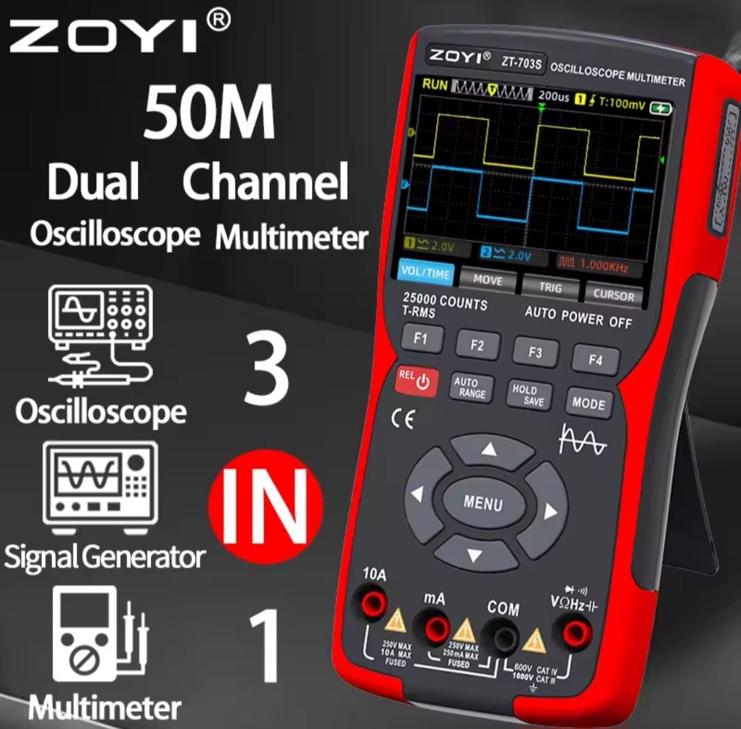 3w1 Oscyloskop 2 kanałwy miernik i generator.