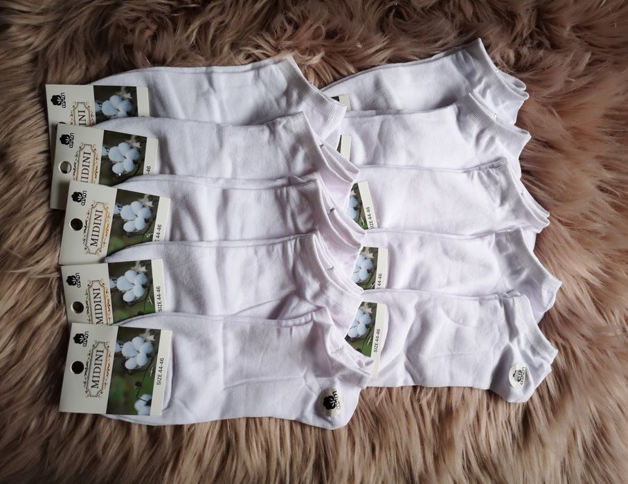 Białe stopki bawełniane 44-46