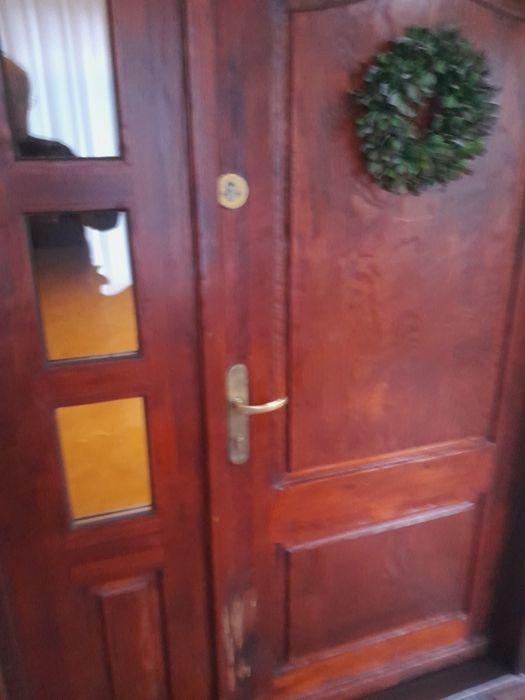 Drzwi wejsciowe, lite drewno