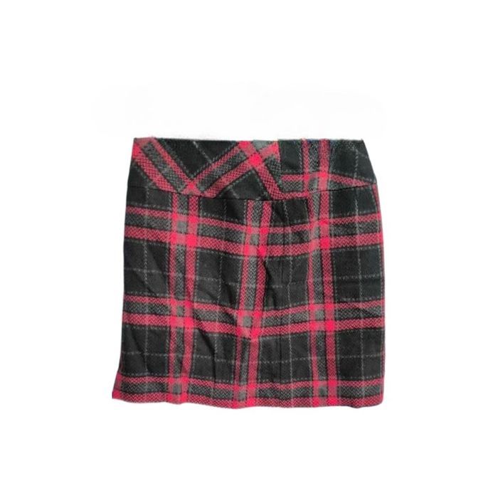 Best Connections Krótka Spódnica Damska w Kratę Czerwona Czarna 38 EU