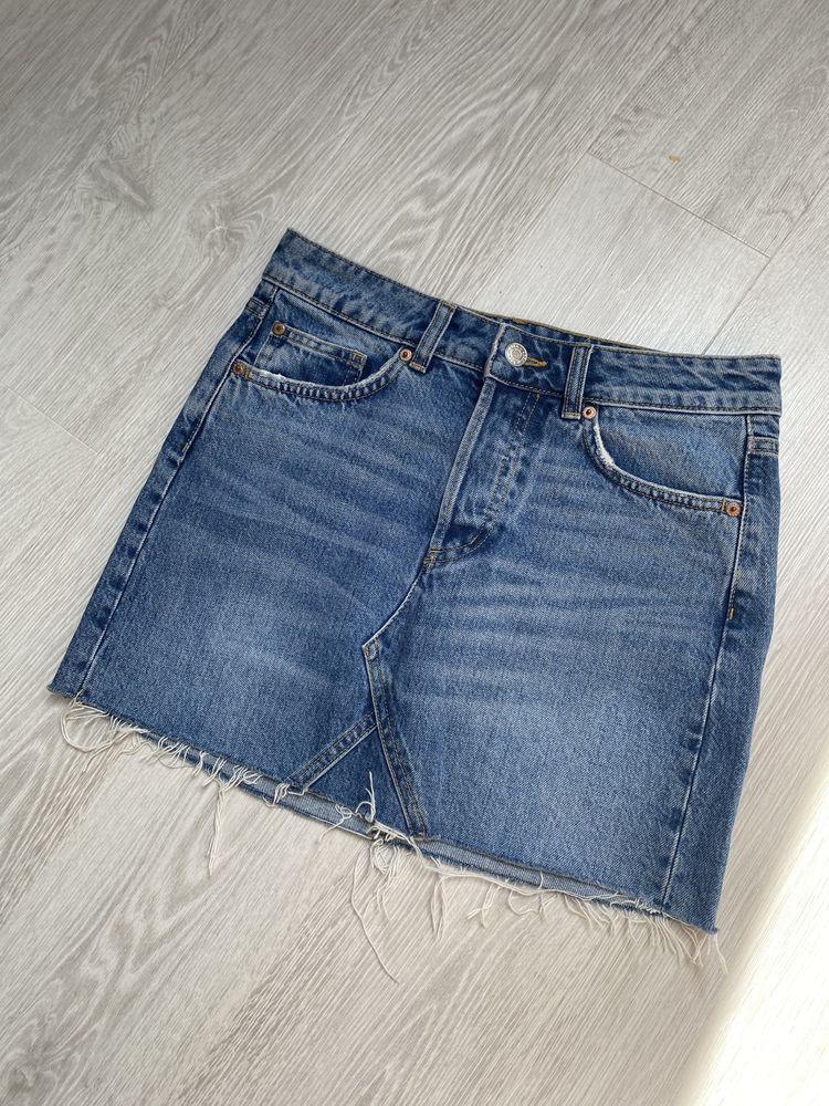 Spódniczka H&M 36/34 S jeansowa mini krótka klasyczna