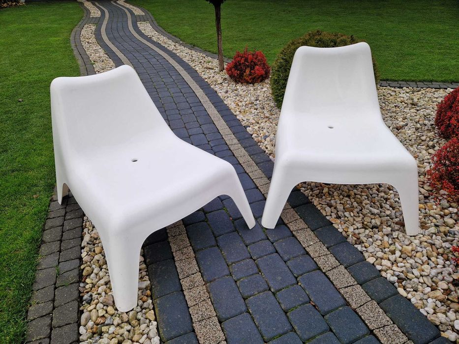 Fotele ogrodowe białe
