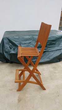 Składane krzesła  4 szt.,  drewno akacjowe
