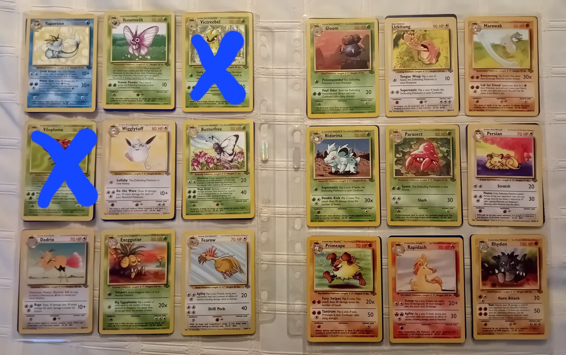 Cartas Pokémon Jungle 1999 - Colecção