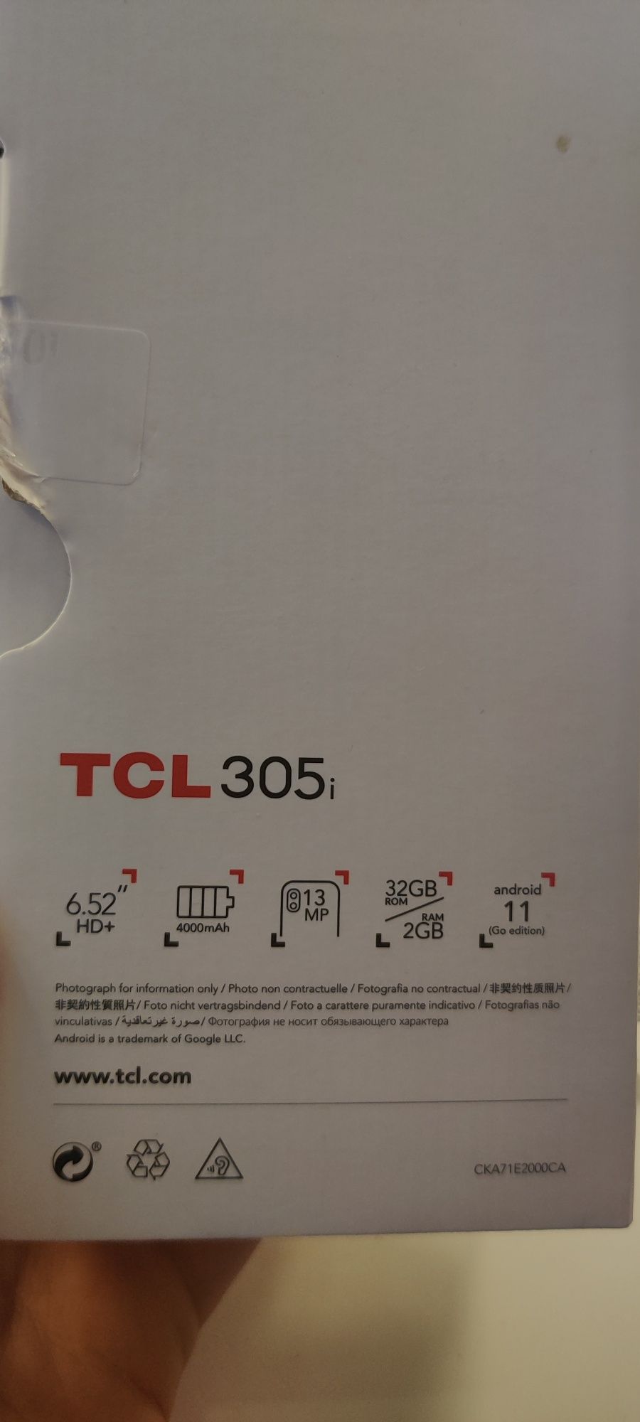 Telefon TCL 305i nowy, nieużywany