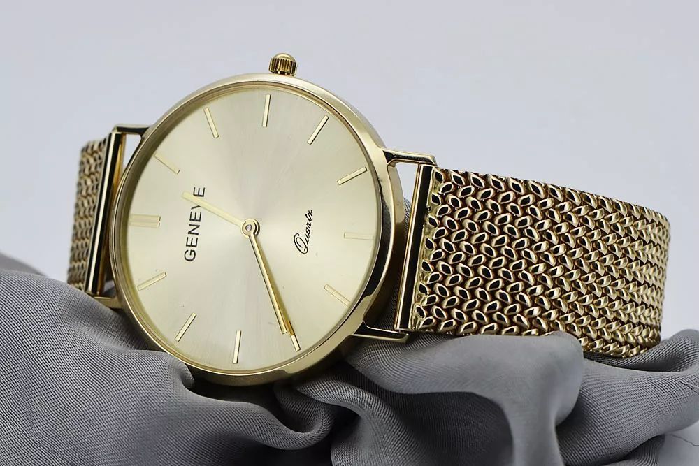 Złoty zegarek damski 14K Geneve mw004ydy&mbw021y-f elegancki Gdańsk