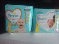 Pampers premium care 1 i 2 łącznie 49 sztuk