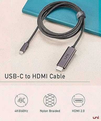 Kabel USB C do HDMI, uni 4K 60Hz 3M