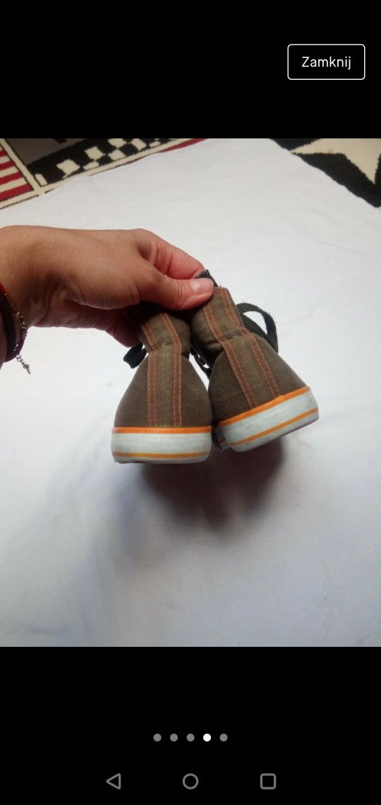 Trampki 34 wysokie 22 cm wkładka