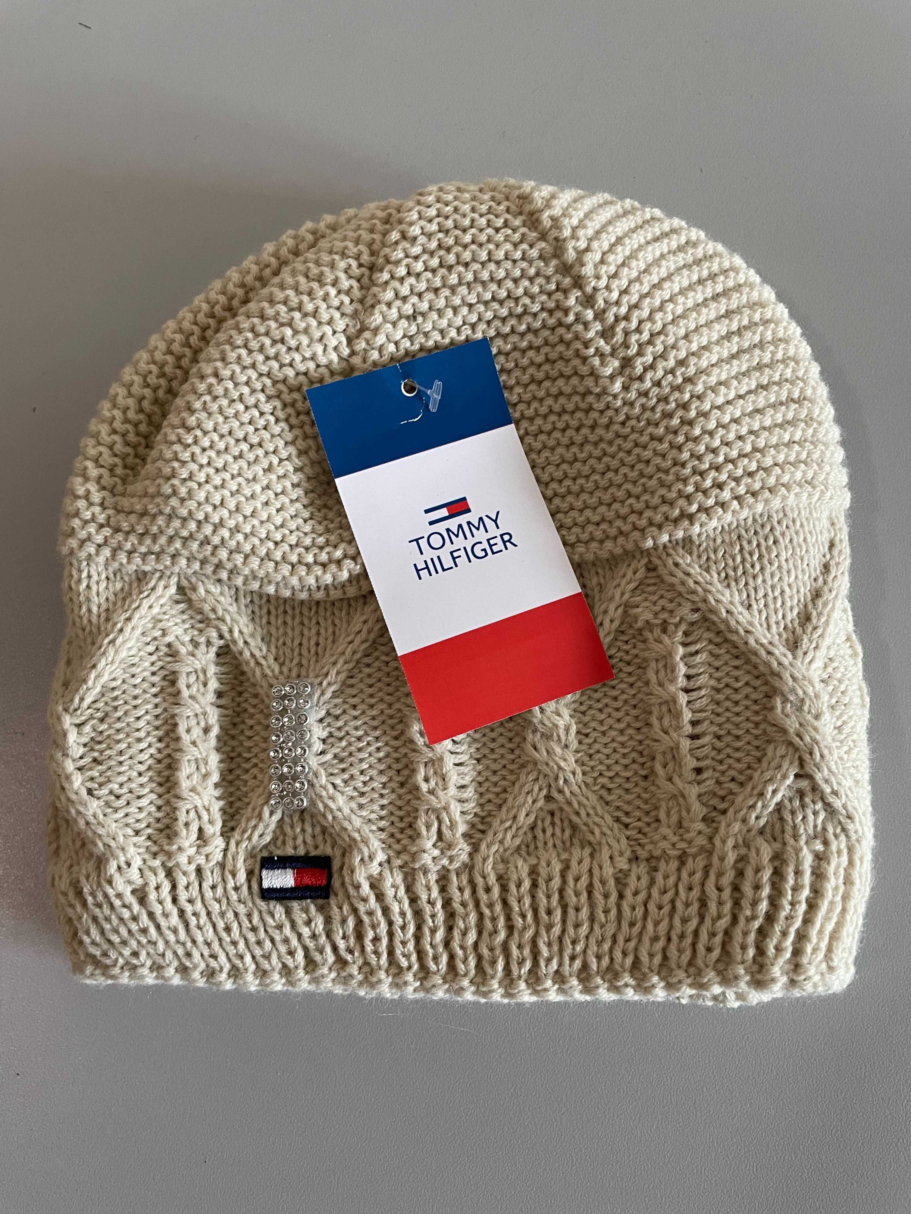 czapka damska Tommy Hilfiger beżowa