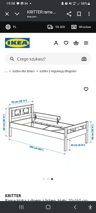 Łóżko ikea dla dziecka