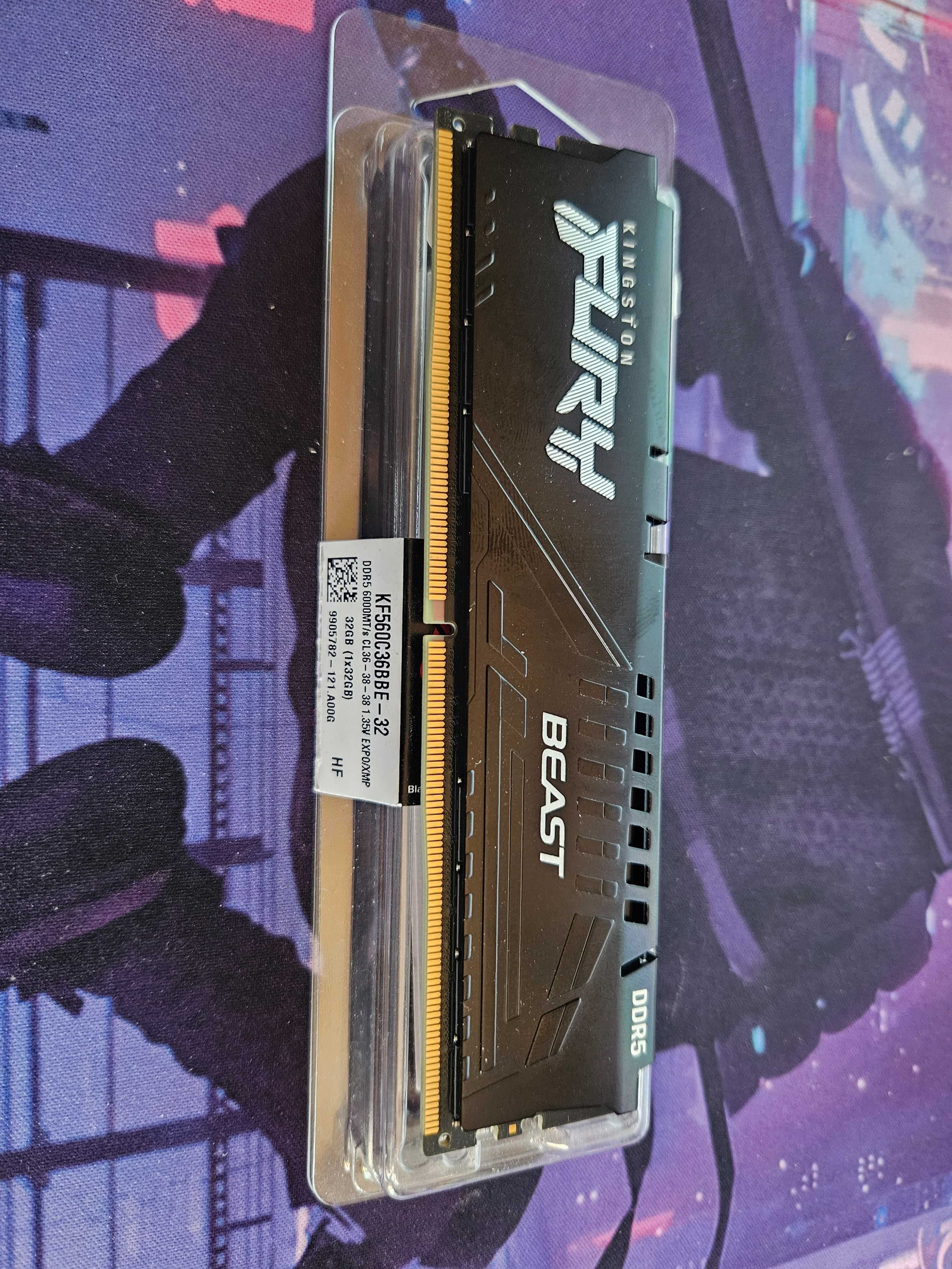 Pamięć ram kingston fury 1x 32gb DDR5 6000Mhz CL36