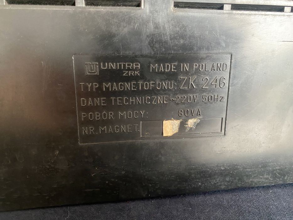 Magnetofon szpulowy UNITRA ZAK M2404S