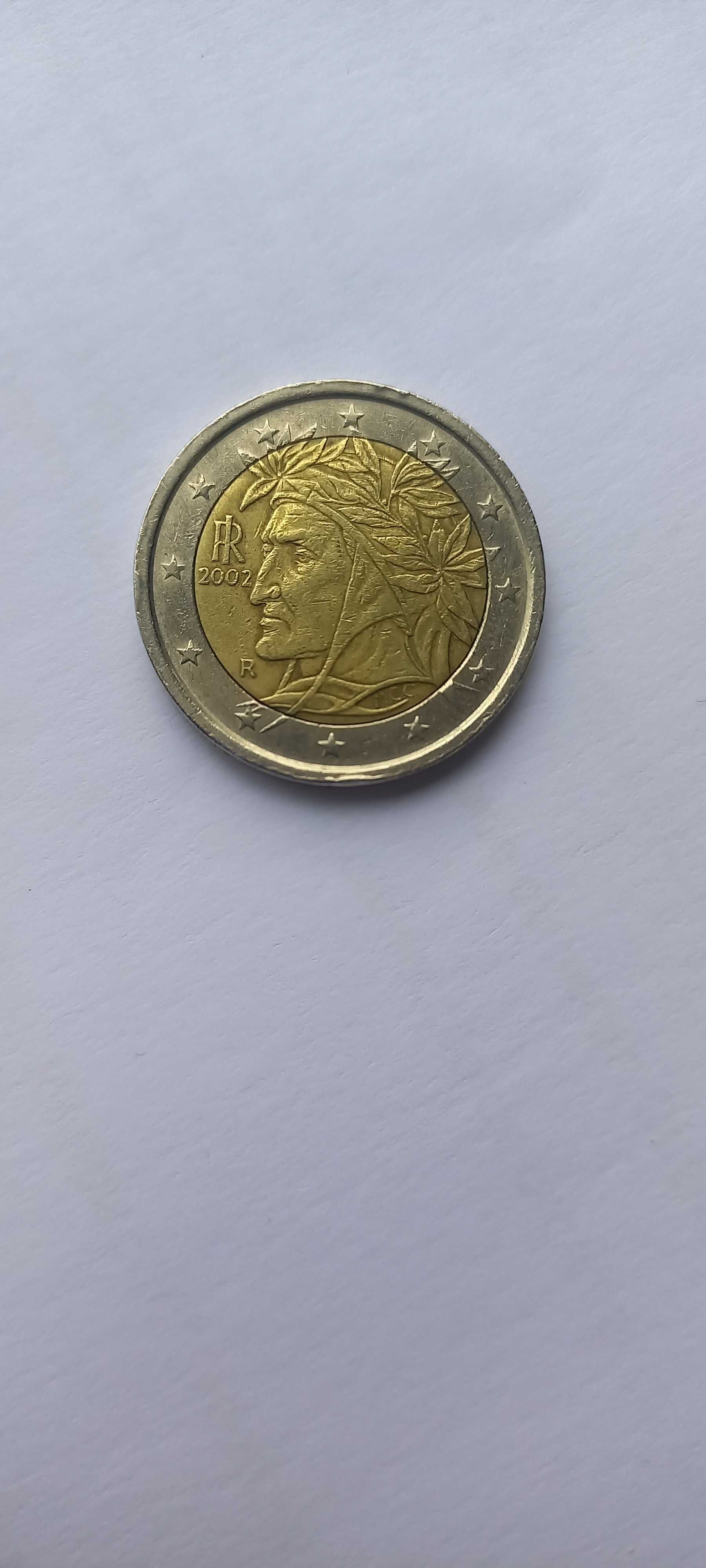 MOEDA DE 2 EUROS. Italia 2002 Dante Alighieri.