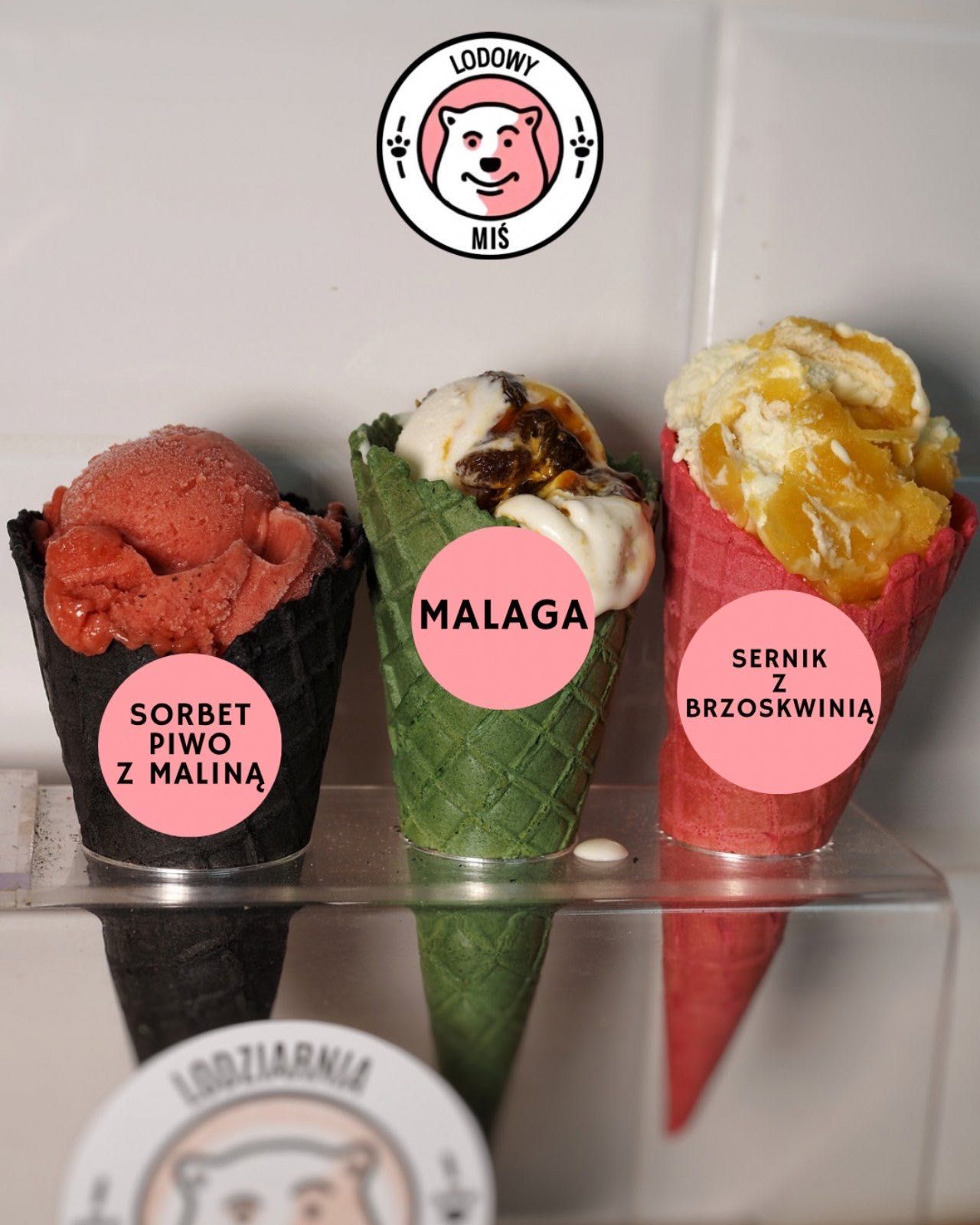 Lody rzemieślnicze, naturalne składniki  ,produkcji własnej