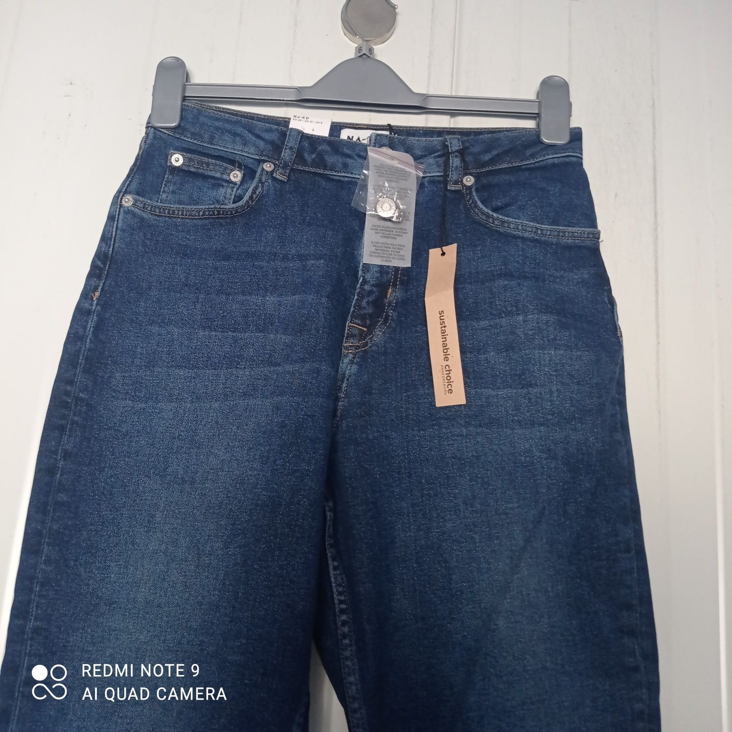 Spodnie jeans wysoki stan mom Nowe 36 S Na KD