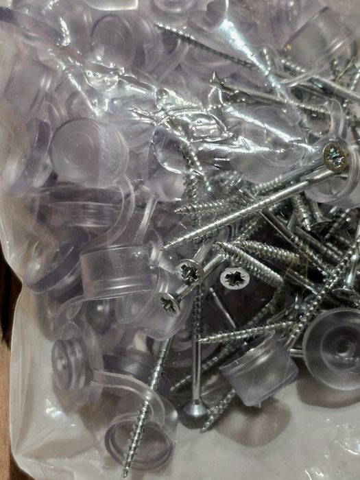 Wkręt 0,4x50 podkładka z kapturkiem 50szt Wkręty z kapturkiem PC/PCV