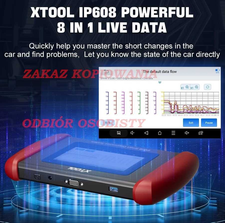 Skaner diagnostyczny, Xtool IP608, FULL SYSTEM DIAGNOSTICS OBD2