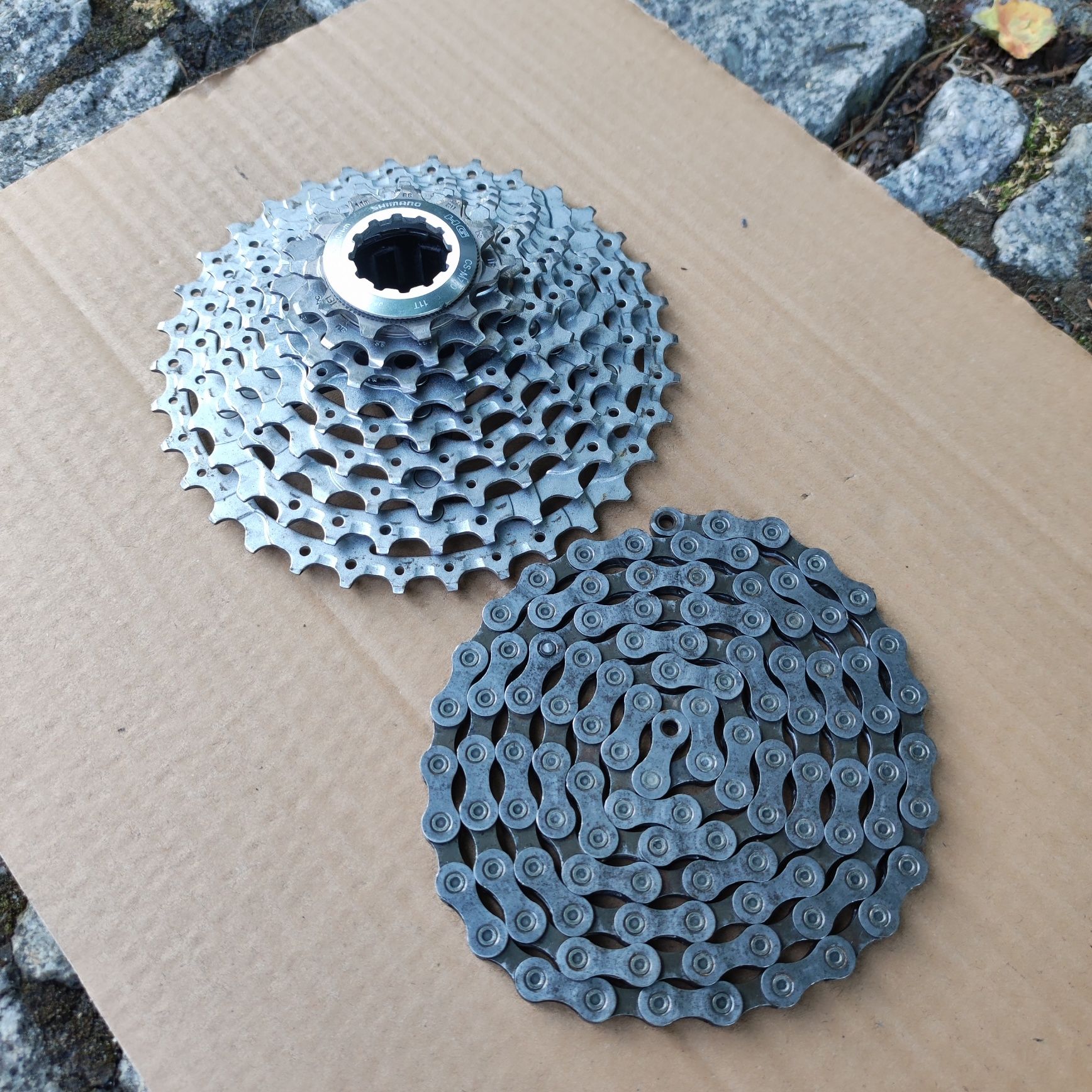 Kaseta + Łańcuch 9s Shimano deore XT CS-M770 mtb xc trekking trail