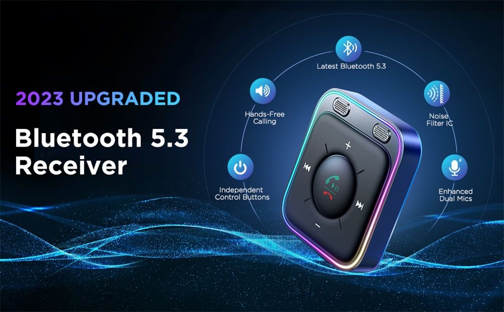 JOYROOM Adaptador Bluetooth para carro Aux. (Artigo Novo)