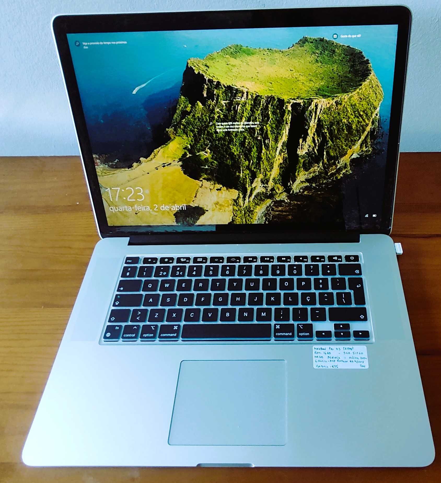 MacBook Pro 15"(A1398)- i7, Ram 16 GB, SSD 512 GB (Sequoia+ win 10)
