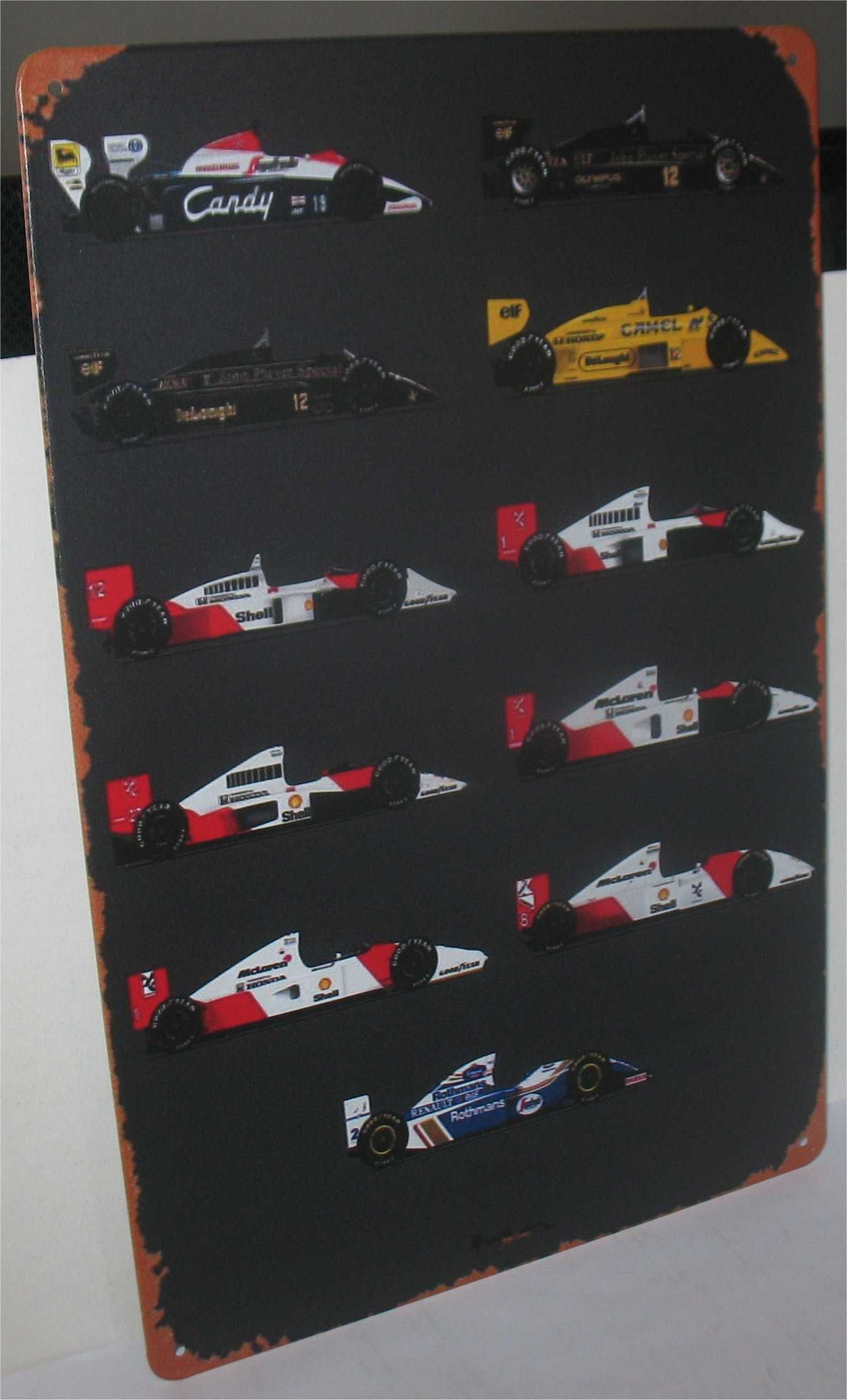 Placa Decorativa - Ayrton Senna - F1's Pilotados na Carreira