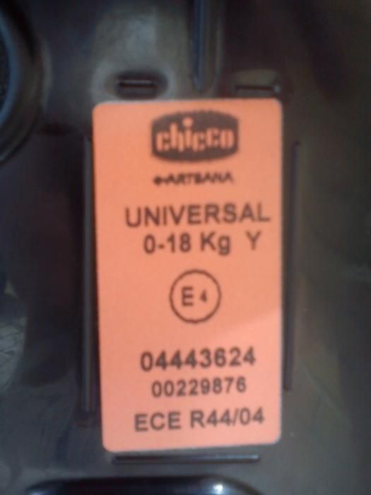 Cadeira Chicco 0/9Kg 9/18Kg como nova