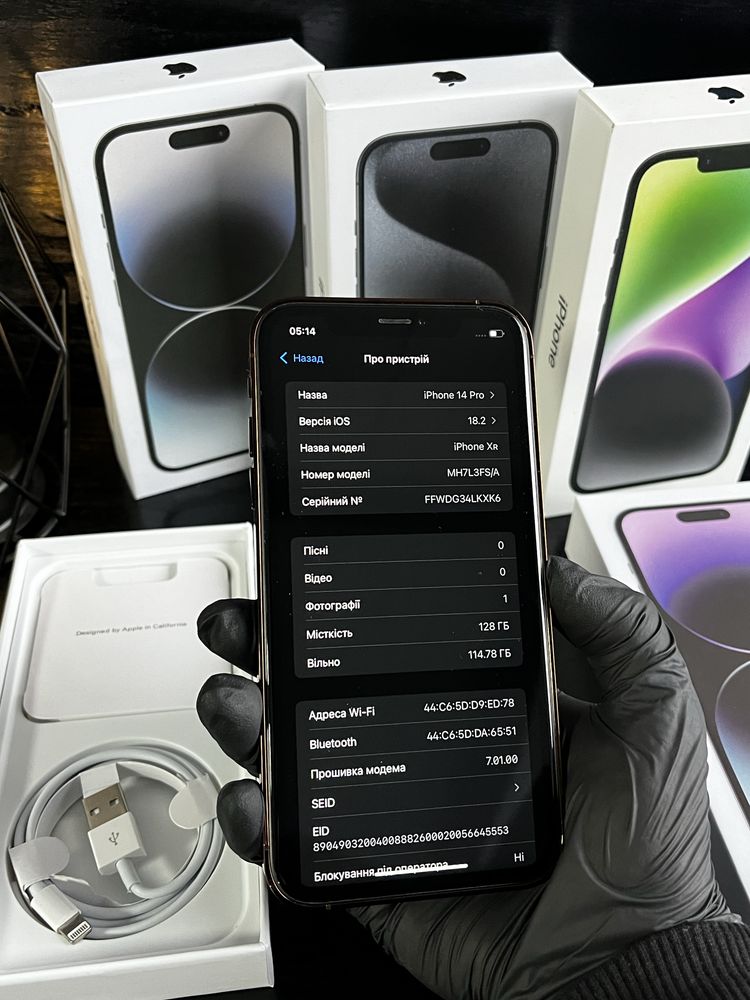 iPhone 14 Pro (Deep purple) 128GB iPhone XR в корпусі iPhone 13 Pro