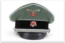 MC030 czapka SCHIRMMUTZE starszy oficer PIECHOTA WAFFEN-SS - sukno