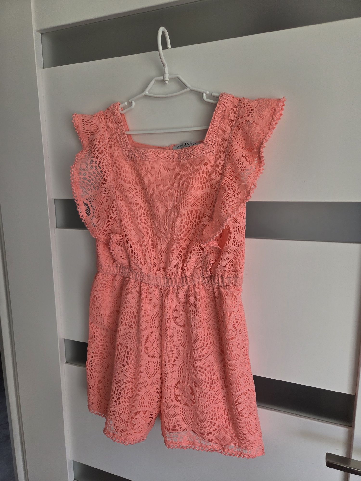 Kombinezon letni koronkowy Primark r.122cm 6-7 lat