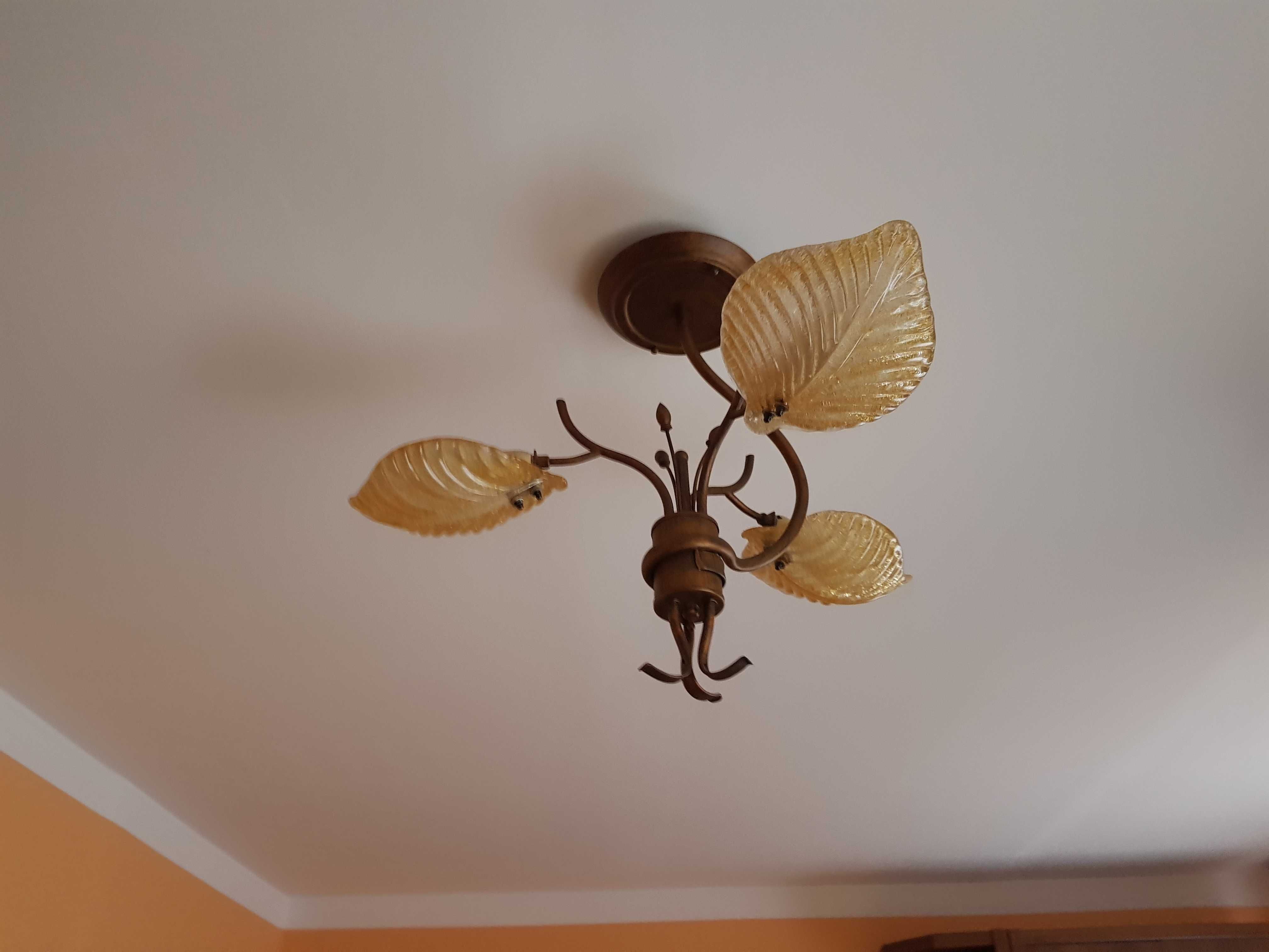 Lampa sufitowa wisząca 3 żarówki brąz? Zamość