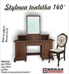 Komoda Toaletka Stylowa z LUSTREM Dąb Rustikal BEKAS Producent Mebli