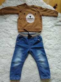 Bluza i spodnie jeansowe dla chłopca r.86