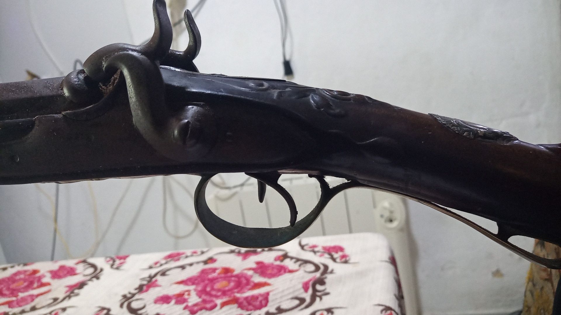 Arma de coleção 1880 de 2 canos da época medieval