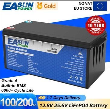Акумулятор lifepo4 12V 200ah BMS
Вбудована BMS