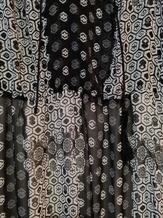 Zwiewna długa sukienka Jean Pascale rozmiar 44/46 poliester