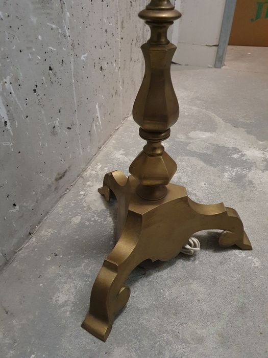 Lampa stojąca mosiężna