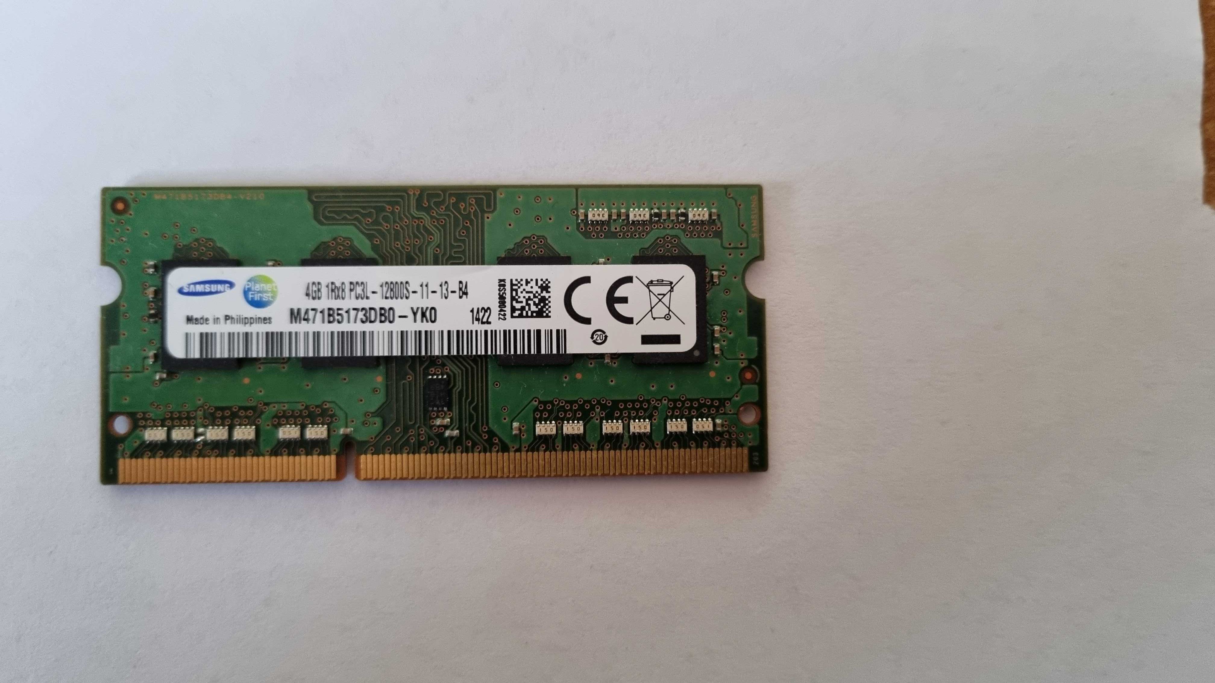 Samsung 4GB DDR3 1Rx8 PC3L-12800S 1600MHz m471b5173db0-yk0