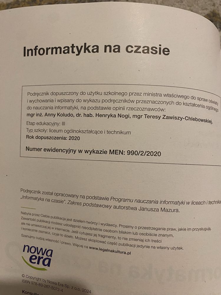 Informatyka na czasie 2 podrecznik od informatyki dla klasy 2 licuem