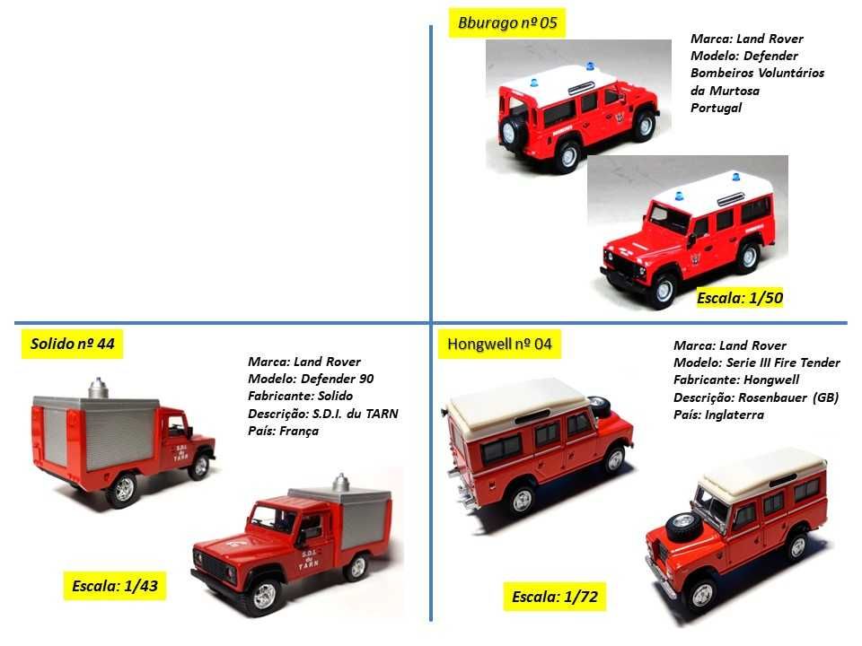 Bombeiros/24 - Miniaturas de carros de Bombeiros - Land Rover - Willys