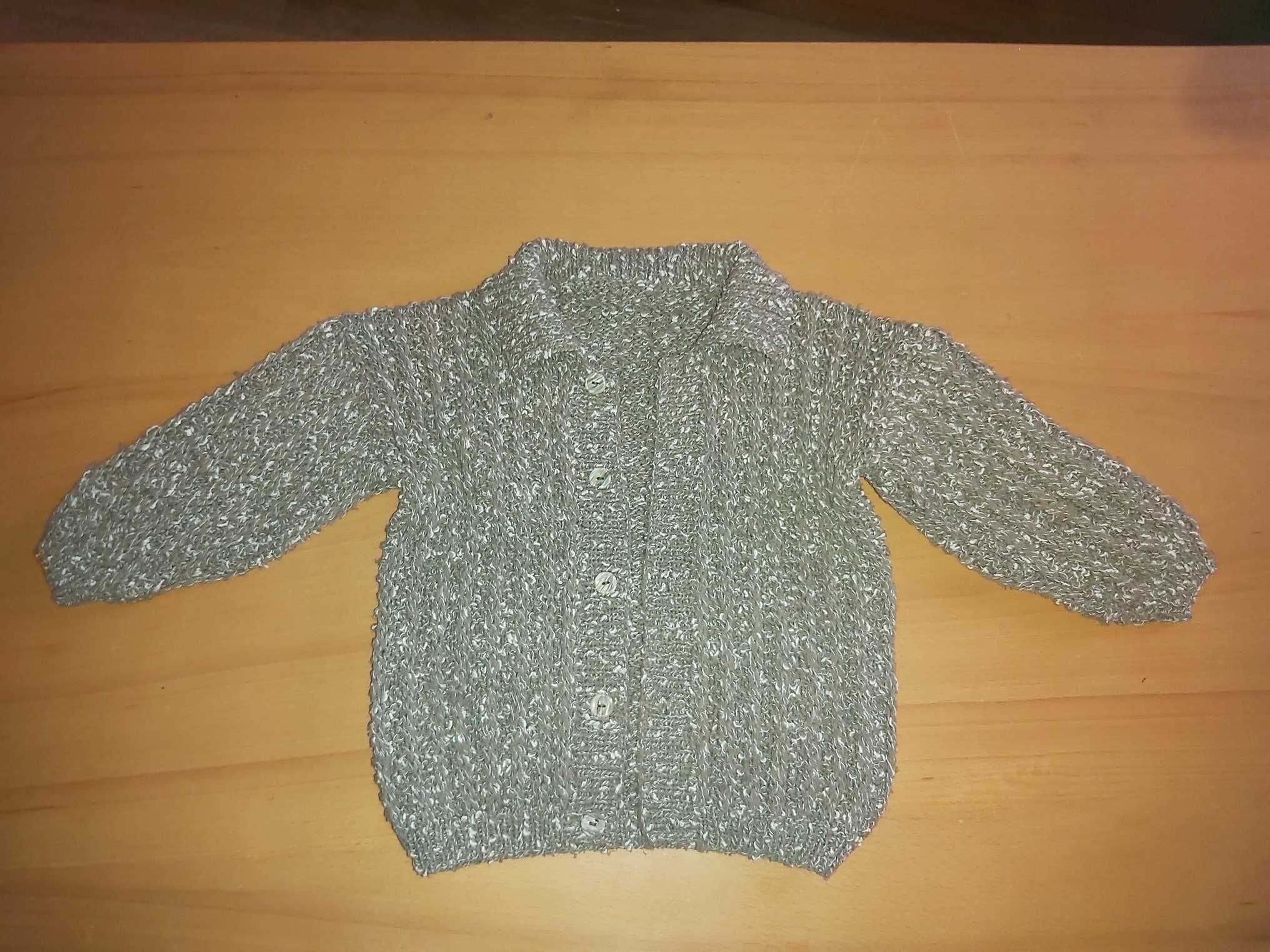 24 Sweter r. 104 / 110 wełniany sweterek szary