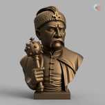 Бюст Богдана Хмельницького 3D | STL файл і 3D-друк на замовлення