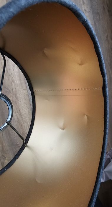 Klosz abażur welur czarno-złoty 20cm loft