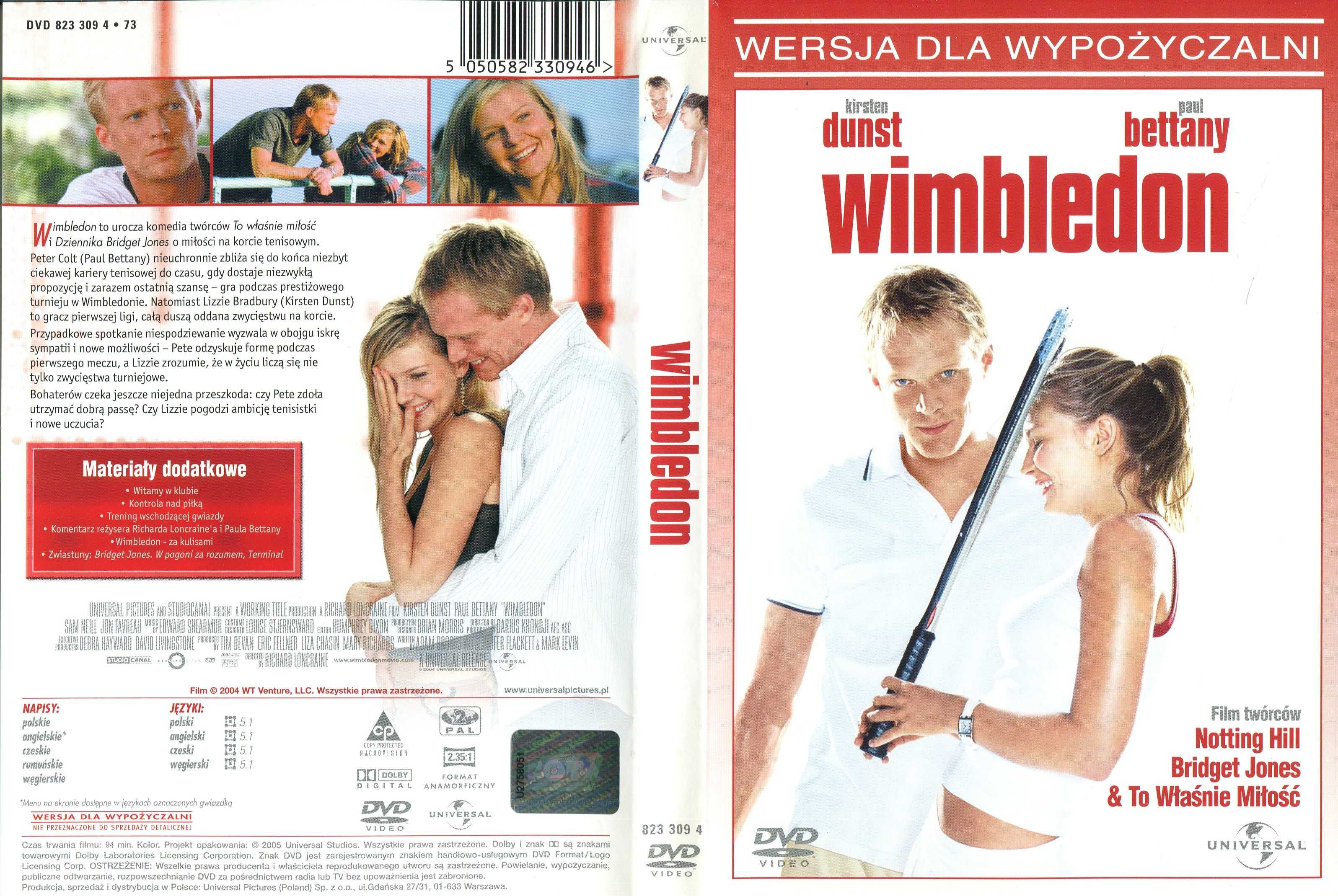 Wimbledon płyta dvd